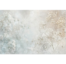 Gemaltes Wandbild mit Schleierkraut-Motiv