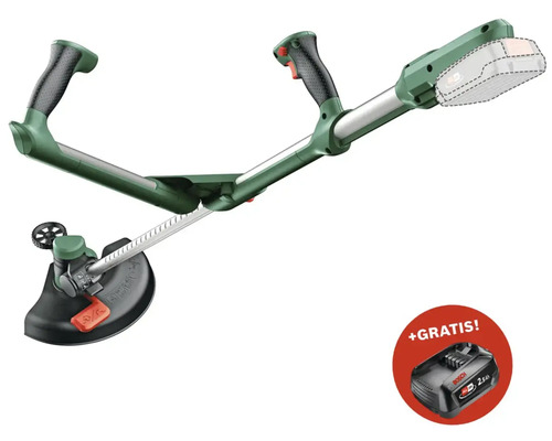 Akku Rasentrimmer BOSCH UniversalGrassCut 18V-26 + GRATIS Zugabeartikel Ersatzakku PBA 18V Li-Ion (2,5Ah) Akkurasentrimmer mit Zusatzakku