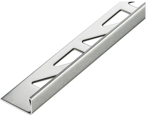 Akkit Winkelprofil Edelstahl gebürstet 300 cm x 12,5 mm Fliesenprofil aus Metall