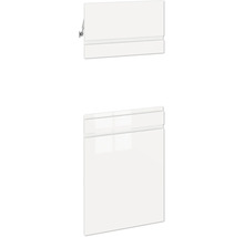 Meuble de salle de bains blanc avec deux portes