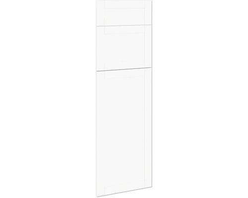 PICCANTE Smart Set de façade armoire haute pour réfrigérateur/congélateur combiné 1 trappe et 2 portes pivotantes maison de campagne blanc mat « AU » Armoire de cuisine blanche