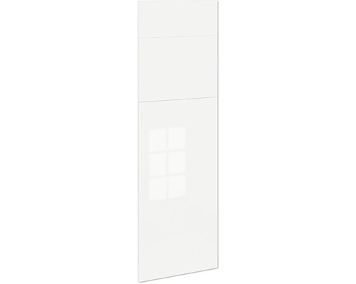 PICCANTE Smart Set de façade armoire haute pour réfrigérateur/congélateur combiné 1 trappe et 2 portes pivotantes blanc haute brillance film "AU" Porte d'armoire de cuisine avec surface brillante