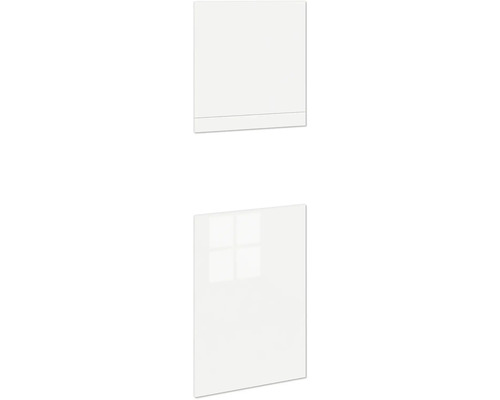 PICCANTE Smart Set de façade armoire haute pour four et microondes 2 portes pivotantes blanc haute brillance film « AT » Meuble