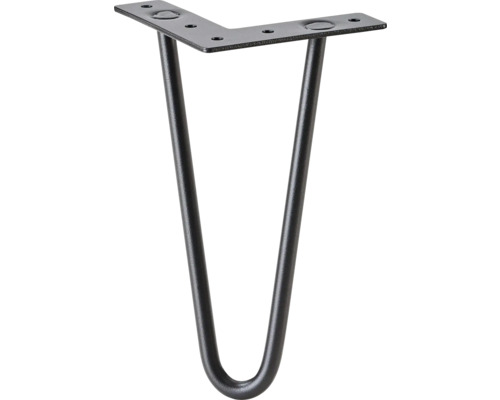 Pied de table en métal avec design en épingle à cheveux