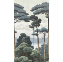 Tapete mit Waldmotiv und Baumdarstellungen