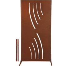 Sichtschutzelement aus Metall mit Ausschnitten für den Aussenbereich