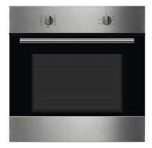 Edelstahl Einbaubackofen mit Glastür und Drehreglern