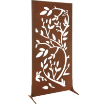 Brise-vue de jardin en métal avec motif d'arbre