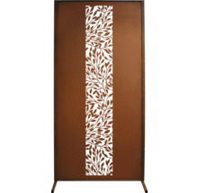 Sichtschutz aus Metall mit Blätterdesign