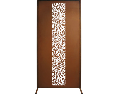 Sichtschutz aus Metall mit Blätterdesign