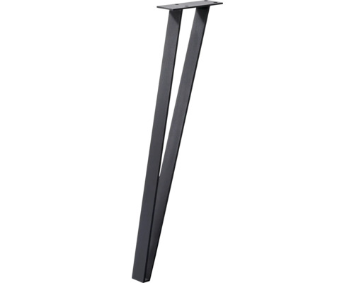 Tarrox Tischbein Flat-Set 720 mm schwarz 2 Stück Tischbein aus Metall