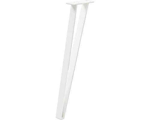 Pied de table blanc en métal