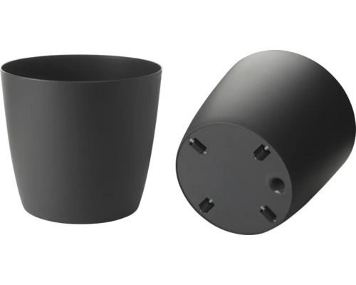 Kunststoff-Blumentopf, inklusive Bodenansicht