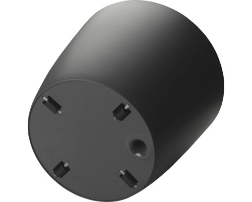 Unterseite eines Pflanzgefäßes mit Rollen