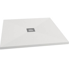 Quadratische Duschwanne mit Ablaufgarnitur