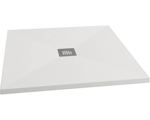 Duschwanne SCHULTE Centrostone ExpressPlus 100 x 100 x 3 cm weiß EP220010 9016 Quadratische Duschwanne mit Ablaufgarnitur