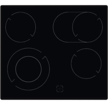 Plaque de cuisson vitrocéramique avec quatre zones de cuisson