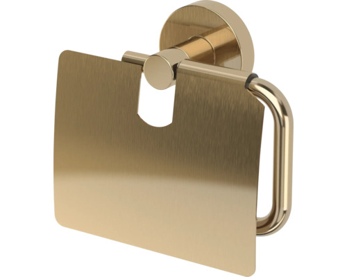 Porte-rouleau de papier toilette avec couvercle HACEKA Kosmos cuivre brossé 2012688 Distributeur de papier toilette avec couvercle