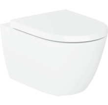 Wand-Tiefspültoilette mit geschlossenem Toilettendeckel