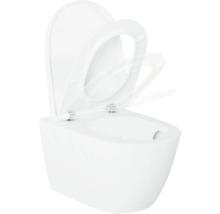 Wand-Tiefspül-WC mit offenem Spülrand und WC-Sitz