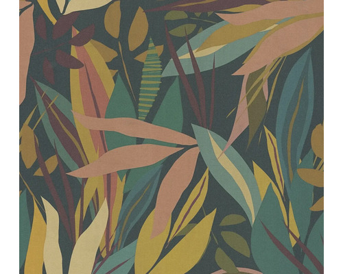 Papier peint avec motif de feuilles botaniques