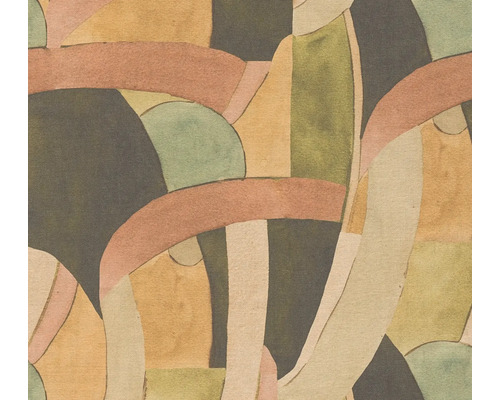 Papier peint avec motif abstrait de formes géométriques