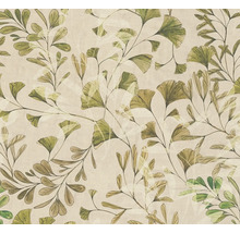 Papier peint à motif de ginkgo et de feuilles