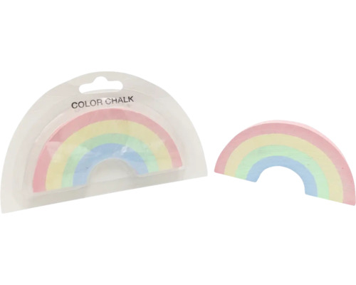 Craie de trottoir arc-en-ciel dans son emballage