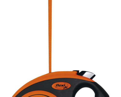 Flexi Logo auf einer Rollleine für Hunde