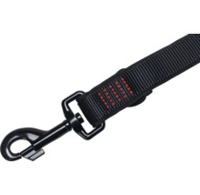 Laisse pour chien noire avec mousqueton