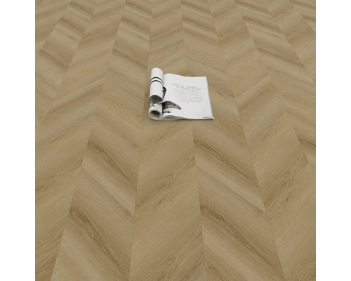 Revêtement de sol avec motif à chevrons et magazine