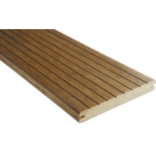 Lame de terrasse en bois avec profil rainure et languette