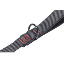 Bande textile avec anneau métallique