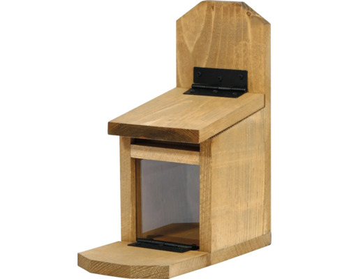Eichhörnchenfutterhaus aus Holz mit aufklappbarem Deckel