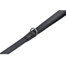 Bandoulière noire avec anneau en métal