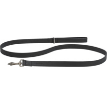 Laisse pour chien en cuir noire avec mousqueton