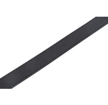 Sangle en cuir noire avec couture