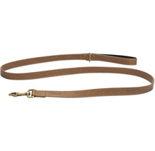 Laisse pour chien marron en cuir avec crochet en métal