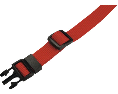 Sangle rouge avec fermeture noire