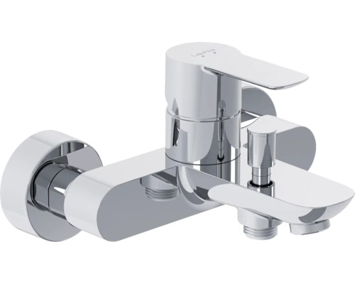 Mitigeur de baignoire chromé pour montage mural