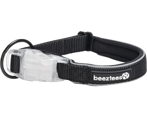 Schwarzes Hundehalsband mit Beeztees Logo