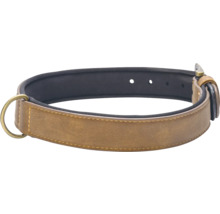 Hundehalsband aus Leder mit Metallschnalle und D-Ring