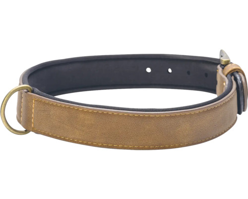 Hundehalsband aus Leder mit Metallschnalle und D-Ring
