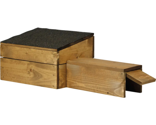 Fledermauskasten aus Holz mit Dachpappe