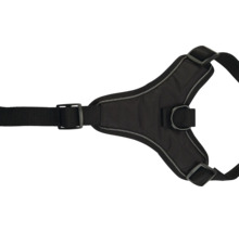 Harnais noir pour chien avec boucles et anneau en D