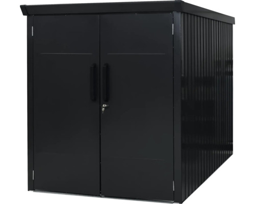 Gartenschrank aus Metall mit abschließbarer Doppeltür zur Aufbewahrung von Gartengeräten