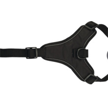 Harnais noir pour chien avec sangles réglables et anneau en D