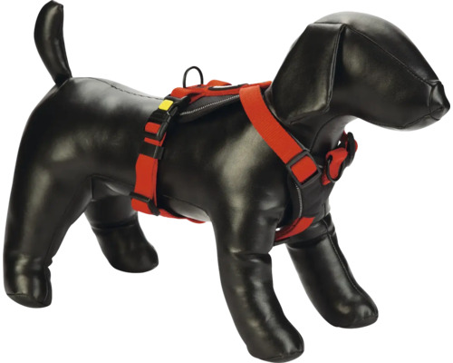 Mannequin de chien avec harnais rouge pour chien