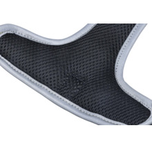 Gros plan sur un tissu en maille avec bordure