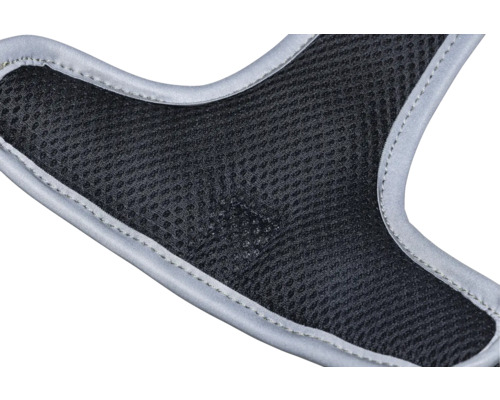 Gros plan sur un tissu en maille avec bordure